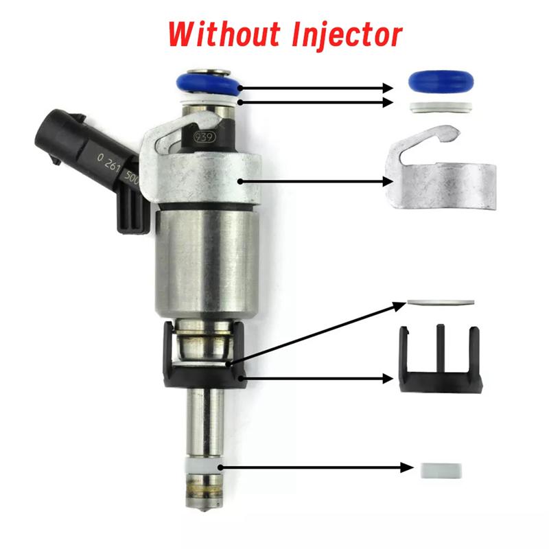 L10A 48Pcs/8Set Fuel Injector O-Ring Seal Repair Kit 06H998907A For  A3 A4 A5 A6 Q5 VW Golf Jetta CC 1.8 2.0T 06J998907A