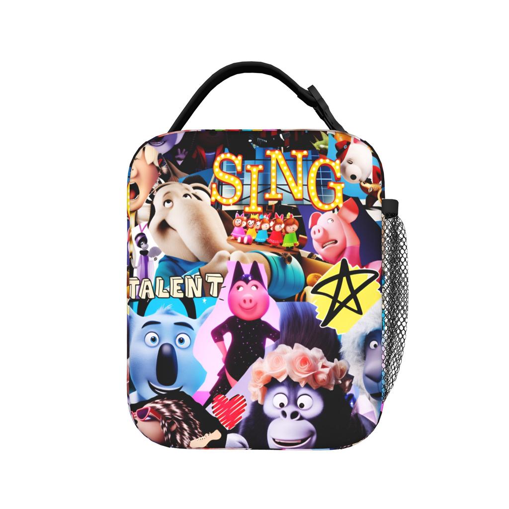 Movie Sing 2 Lunch Bag For Women School Print Lunch Box Kawaii Oxford Thermal Tote Handbags