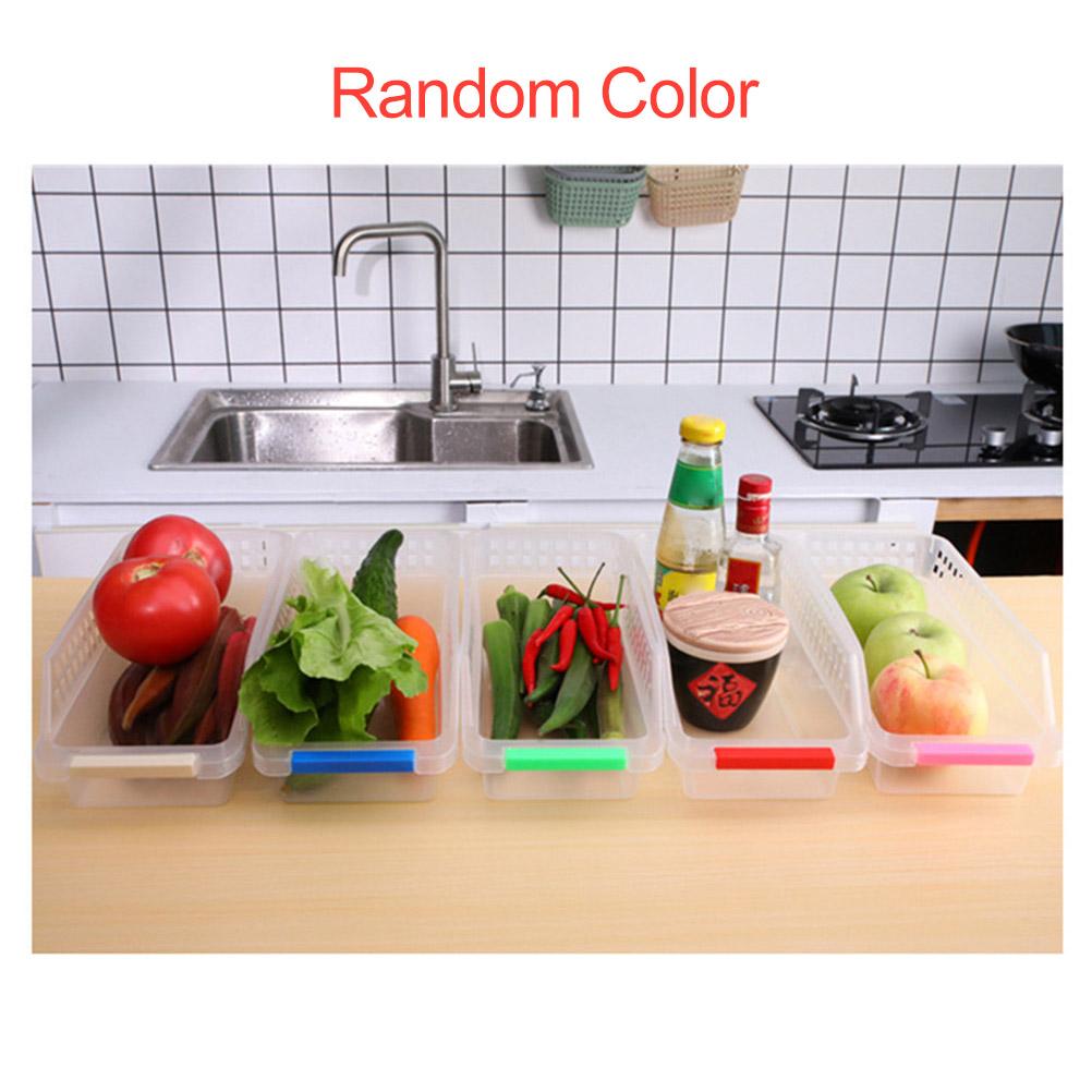 Space Saving Refrigerator Food Storage Box Kitchen Storage Baskets Fridge Freezer Shelf Large Capacity Freezer Organiser