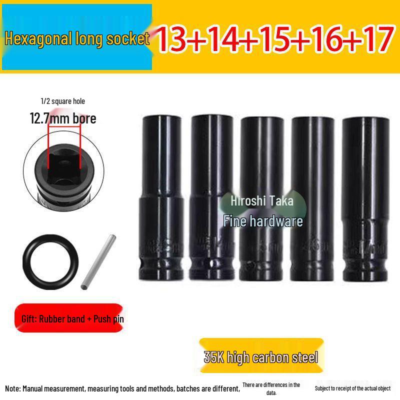 Electric Wrench Socket Set with Extended Hex Sockets