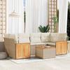 VidaXL Garden Lounge Set with Cushions 7 Pcs, Patio Sofas, Patio Furniture Set, Outdoor Furniture, Beige 3227479