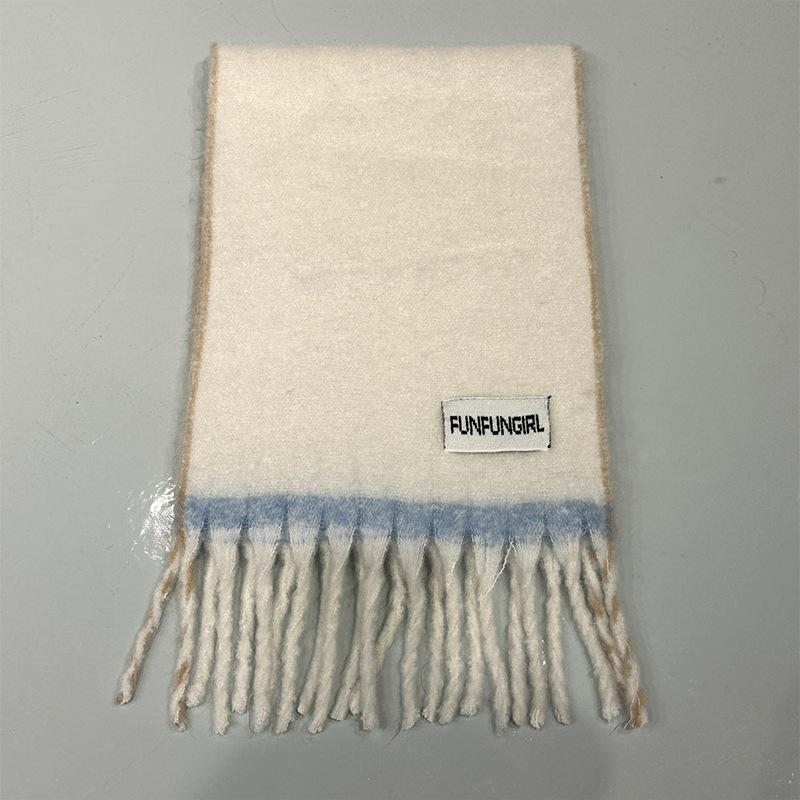Autumn and winter new high-end scarf men's and women's niche simple shawl thickened warm versatile scarf