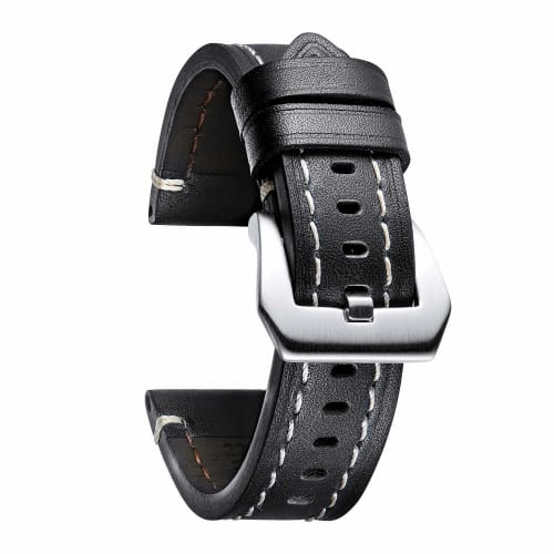 

BINLUN Сменный кожаный ремешок для часов, Ремешок для часов из промасленной кожи, Натуральная телячья кожа, Толстые полосы (2 типа), Винтажный, Ретро, Классический стиль, Унисекс