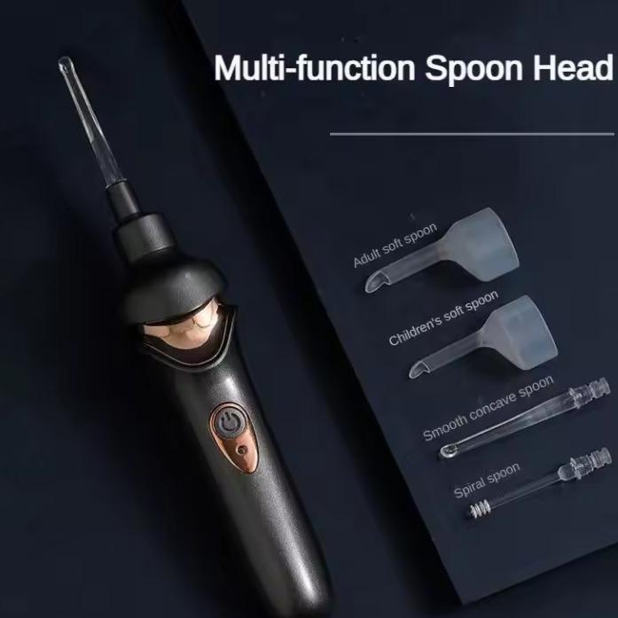 Luminous Electric Suction Ear Spoon Rechargeable Safe Ear Wax Picker Led Light Ear Cleaner Wax Removal Tool for Children Adults
