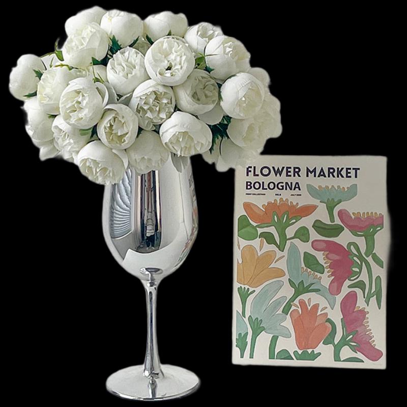 Luxury Silver Goblet Vase