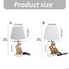 Elegant Rabbits Table Lamps with Retro Design Artistic Bedside Light for Bedroom Nightstand and Living Room Decorating