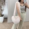 Women Winter Faux Fur Heart Shoulder Bag Soft Plush Chain Crossbody Purse Warm Fluffy Clutch Handbag