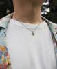 Linger Piece [Unisex] Green Heart Clover Vintage Necklace