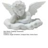 Little Angel Statue Figurine, 3D Printed Desktop Ornament, Matte Texture White Modern Style Sculpture, for Home Office Decor