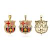 European & American Hip-Hop Football Club Badge Pendant with Colorful Drip Oil - Fan Commemorative Medal Necklace