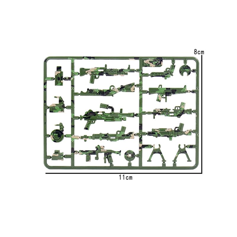Military Weapon Gatling Gun Germany War 2 Solider Toys For Kids Building Blocks K7059 Pieces DIY Mini Models Militaries Gifts
