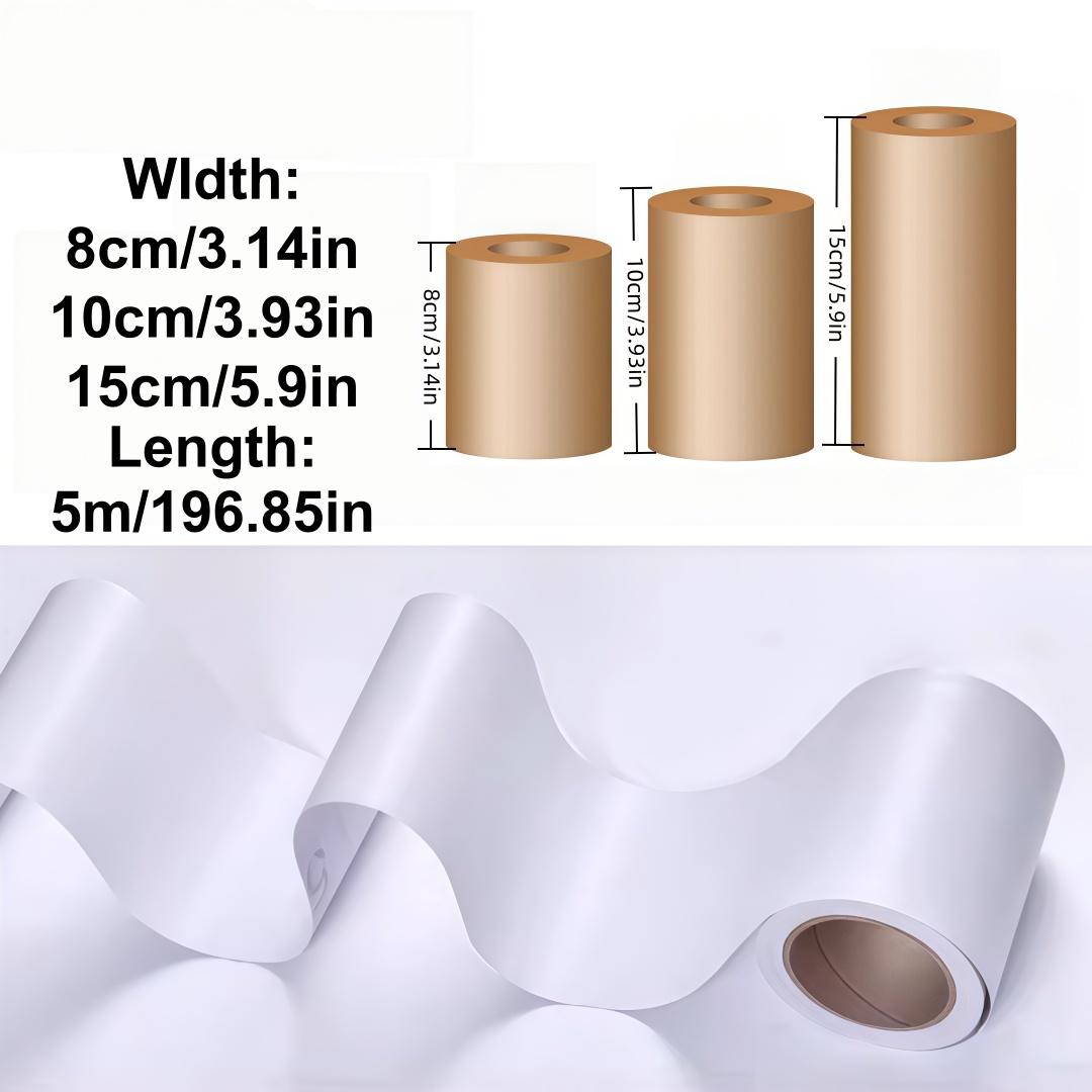 

1Roll Self-Adhesive Wall Border Stickers Wood Grain Wall Decorative Moulding,Bendable Edge Banding Durable Veneer Edge Edging W 8cm