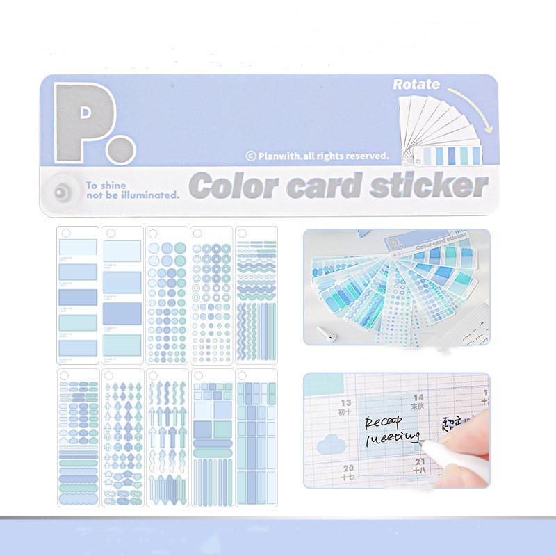 Multiple Shapes Solid Color Memo Pad Simplicity Fluorescent Transparent Sticky Note Marker Words Notepad Student School Supplies