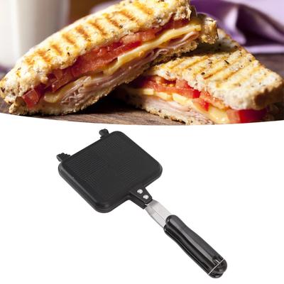 1PC Detachable Double Side Heating Hot Sandwich Maker Nonstick Twill Pan for Kitchen Breakfast and Quick Meals