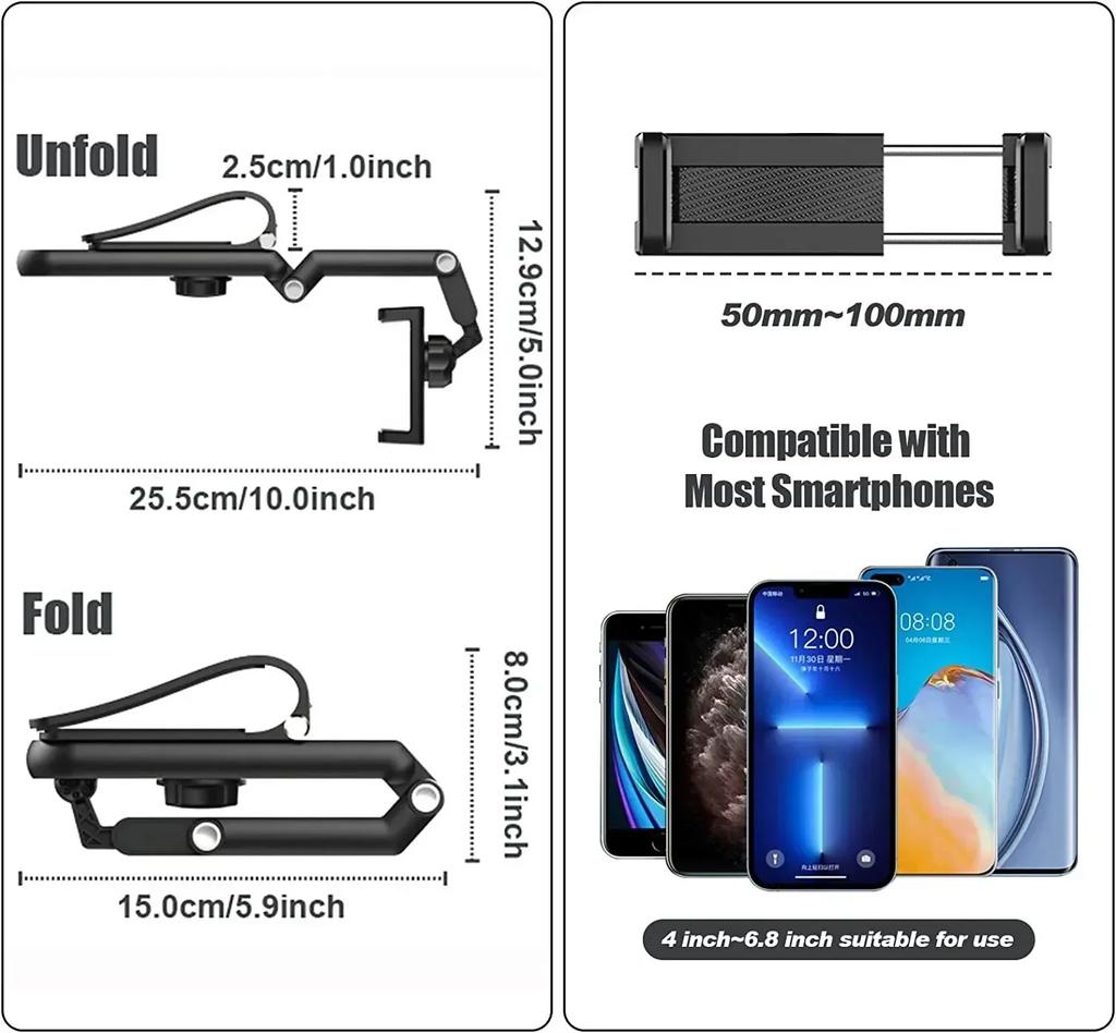 360° Rotating Sun Visor Car Phone Holder Mount GPS Cell Mobile Car Clip Bracket Stand Support In Car for IPhone Samsung Xiaomi