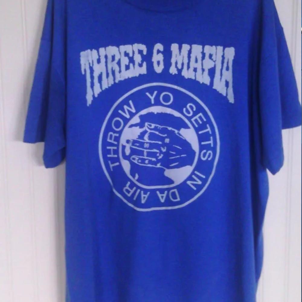 

THREE SIX MAFIA blue T-shirt short sleeve All sizes S to 5Xl Unisex T-Shirt XXXXL