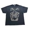 Vintažiniai y2k SRH Kaukolės Didelio Veido Grafikos Marškinėliai Dydis 2XL Cyber Goth Grunge Moto Alt Unisex Marškinėliai