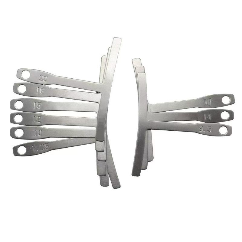 9Pcs/Set Stainless Steel Guitar Radius Gauge Under String Radius Gauge String Gauges Luthier Tool For Guitar Bass Fretboard