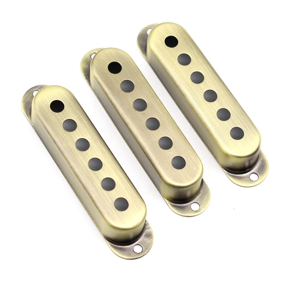 3 Pcs Brass Electric Guitar Single Pickup Covers 48Mm50Mm52Mm For St Sq Guitar Accessories Parts