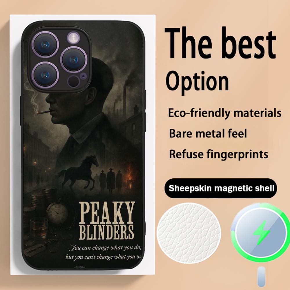 Peaky Blinders Immortal Man poster Phone Case For iPhone 16 15 14 13 12 11 Plus Pro Max High-end Luxury Magsafe Sheepskin