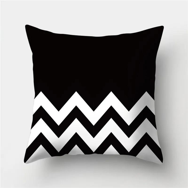 45x45cm black geometric stripes irregular pattern series cushion cover square pillow case home office bedroom decoration