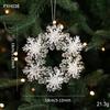 Christmas Ornament Acrylic Sequin Christmas Tree Pendants Snowflake Christmas Supplies Hanging Ornament