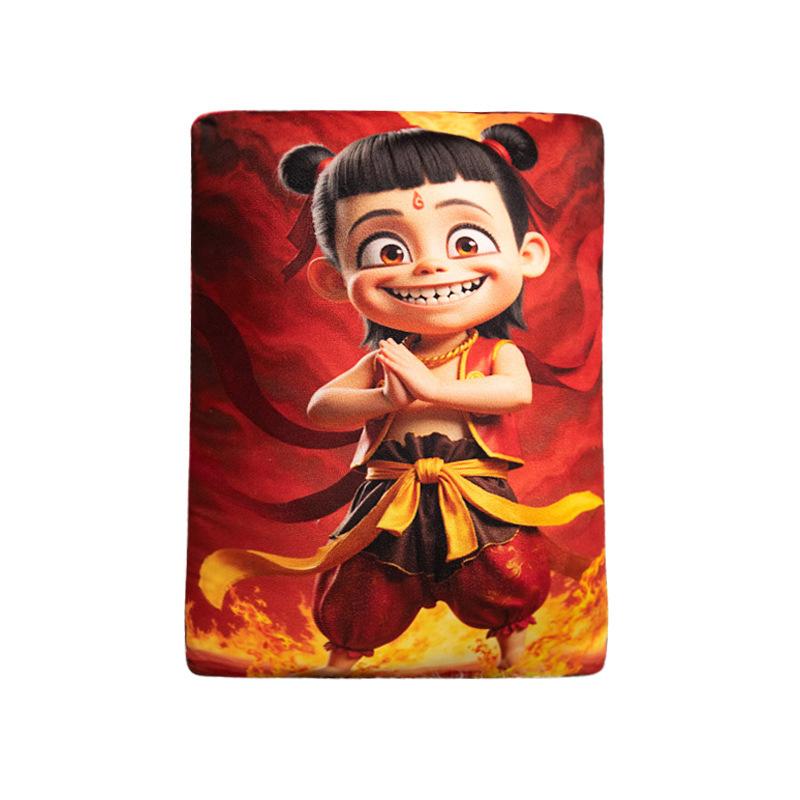 Devil Boy Nezha Printed Pillow Office Cushion Pillow Home Sofa Cushion Plush Toy