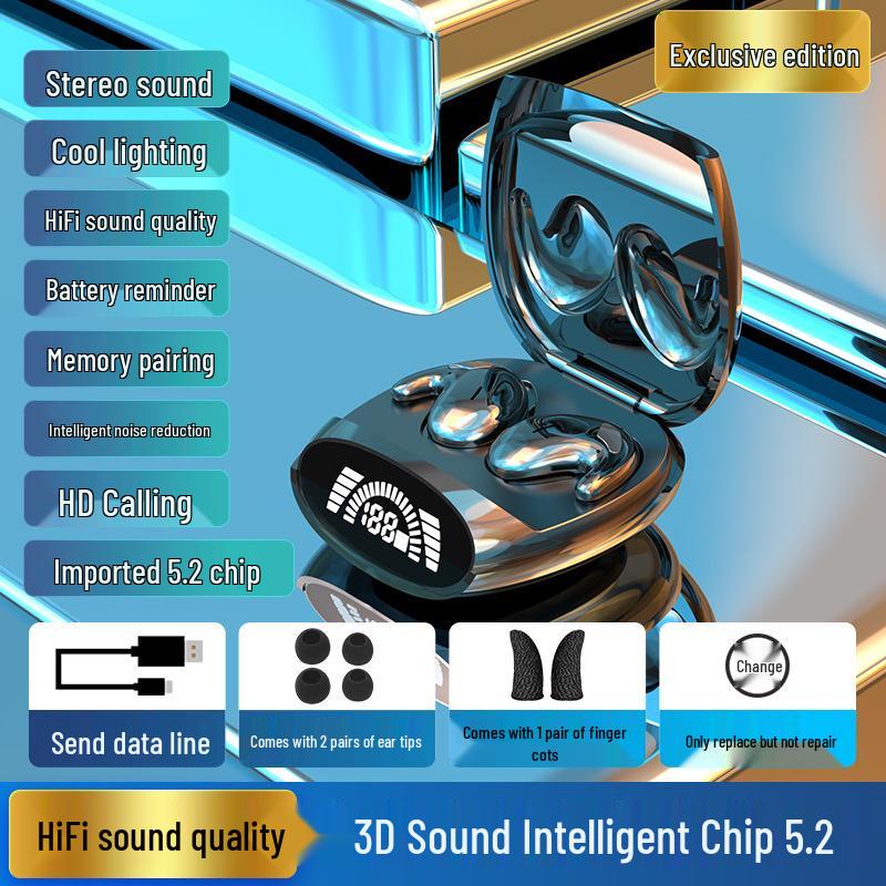 MD528 Ultra-Thin Wireless Bluetooth Earphones: Bestselling In-ear Sleep Device with Dual Host Technology