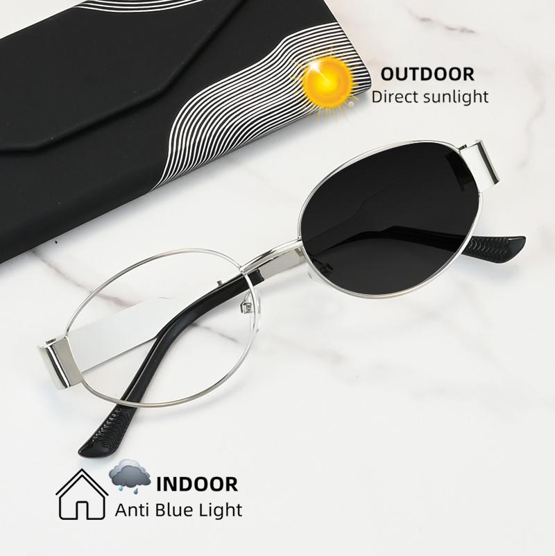 New Fashion Brand Design Metal Oval Men Myopia Glasses Optical Prescription Nearsight Anti Blue Light Women Short Light Eyewear