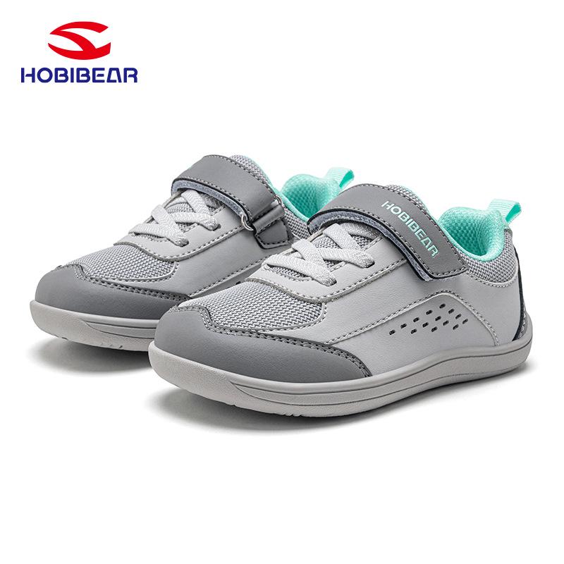 HOBIBEAR Kids Wide-Head Breathable Velcro Shoes - Soft, Wear-Resistant Synthetic Leather for Boys & Girls 29