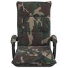 Adjustable Floor Footstool Olive Green Fabric