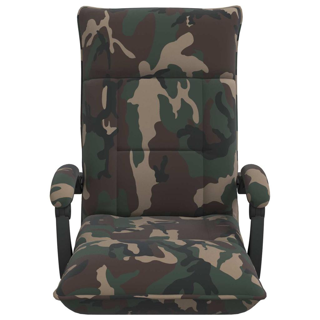Adjustable Floor Footstool Olive Green Fabric
