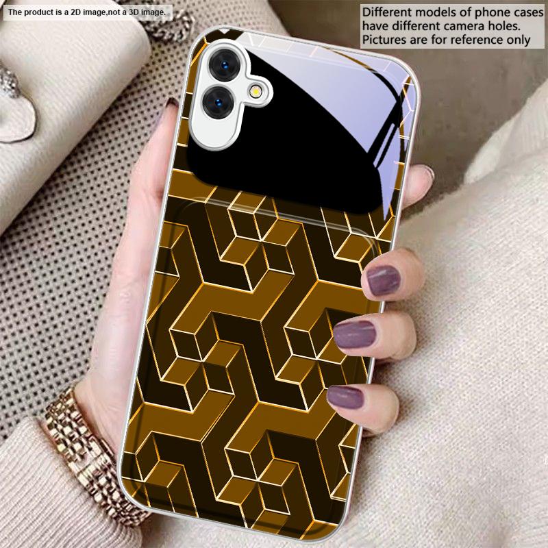 Abstract Geometric Grid For Samsung A01 02 03 Core 04 05 06 10 12 13 14 5G 15 16 M02 12 Note 8 9 10 20 Glass Ultra Phone Case