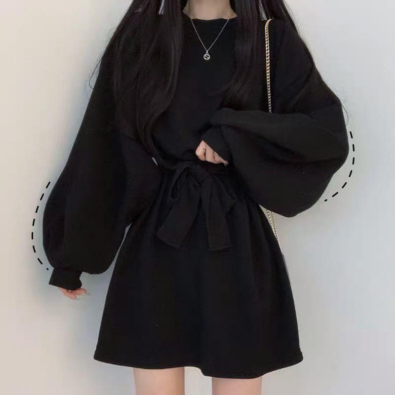 Waist A-line Dress Autumn Winter Forest Style First Love Skirt Gentle Sweet Student Dress Above the Knee