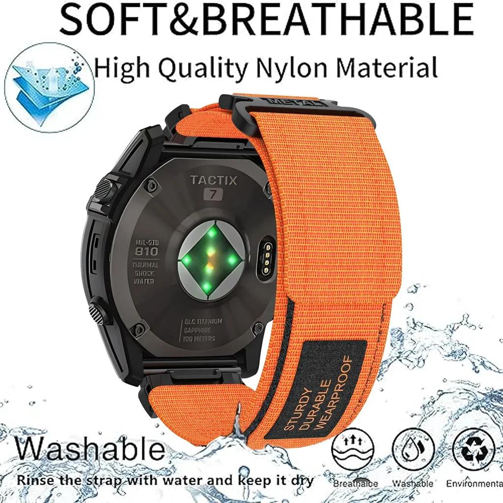 Quick Nylon Band for Garmin Watch Instinct 2X Tactics Strap Fenix 6X Pro 5Plus 7X 8 26mm 22mm Replacement Sport Release Bracelet
