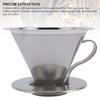 Papierloser Pour Over Kaffeetropfer Edelstahl mit 300 Maschen Optimale Extraktion Tragbarer Wiederverwendbarer Filterkegel für Reisen
