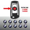 14mm Car Key Emblem Stickers Auto Control Key Logo Accessories For BMW E34 E46 E39 E38 E90 E60 E36 F30 F30 F10 E92 E38 E91 M3 M5