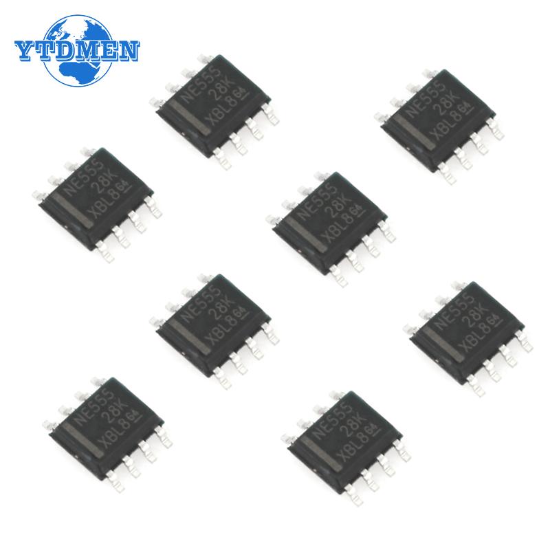 10PCS Timer IC Chip NE555DR SOP Integrated Circuits Kit NE555