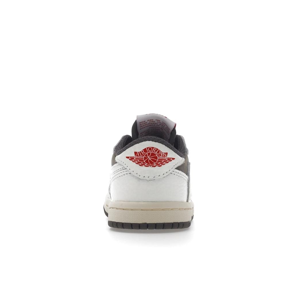 Dětské tenisky Travis Scott x Air Jordan 1 Retro Low OG TD Reverse Mocha Hnědé Sail University-Red DO5441-162