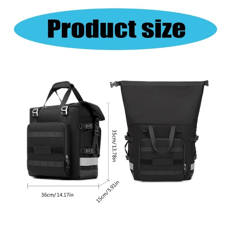 Motorcycle Saddlebags Luggage Storage Backpacks Waterproofs Motorcycle Side Bag Large Capacity Detachable Side Saddles Bags