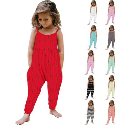 Toddler Kids Baby Girls Sleeveless Summer Romper Jumpsuit Playsuit Clothes