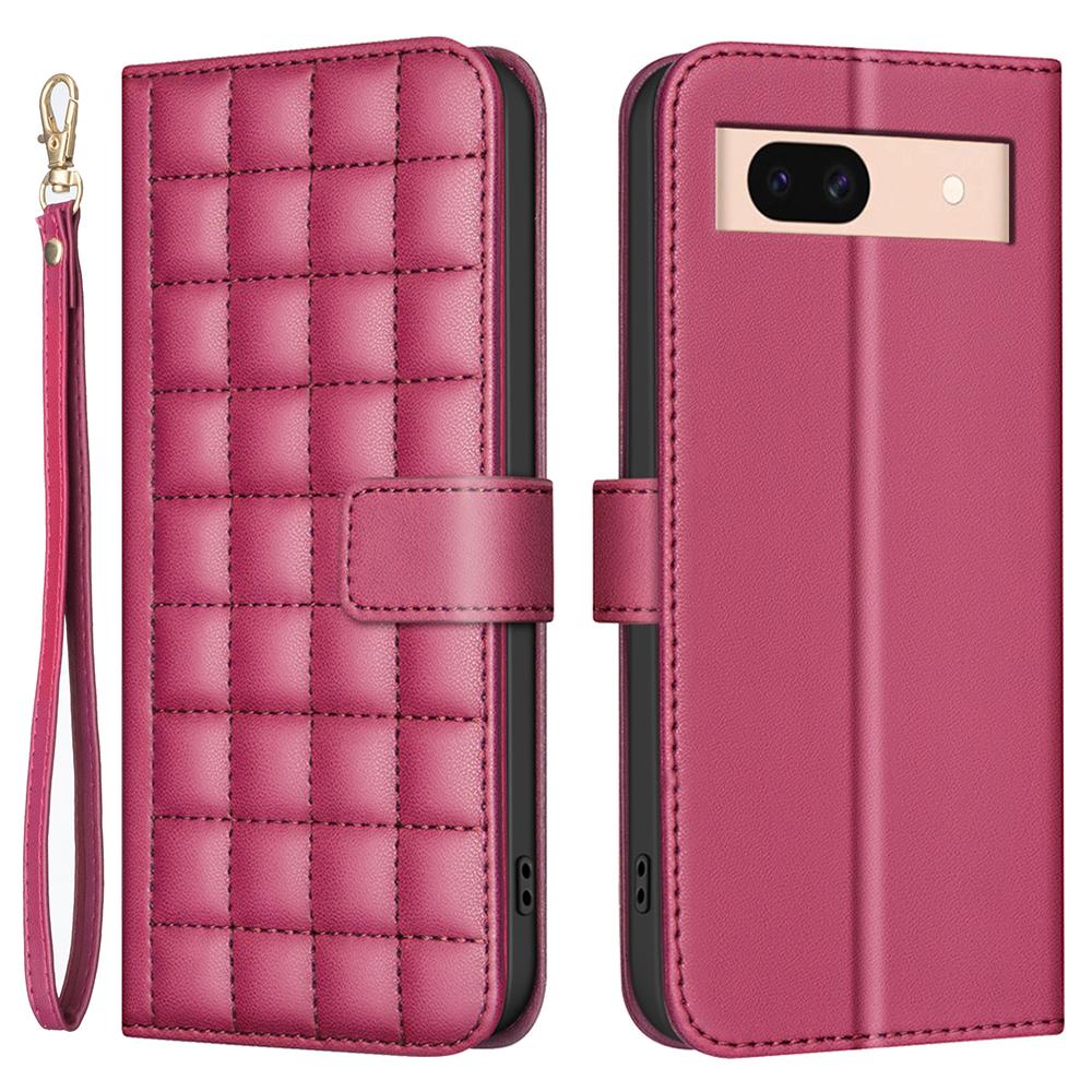 

For Google Pixel 8a Wallet Case Shockproof PU Leather Cover Red