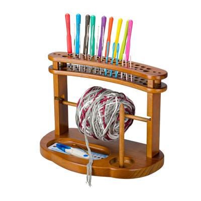 Yarn Holder with Slots for Crocheting,Yarn Storage Organizer Knitting & Crochet Supplies,Horizontal Yarn Spinner for Knitting Lovers