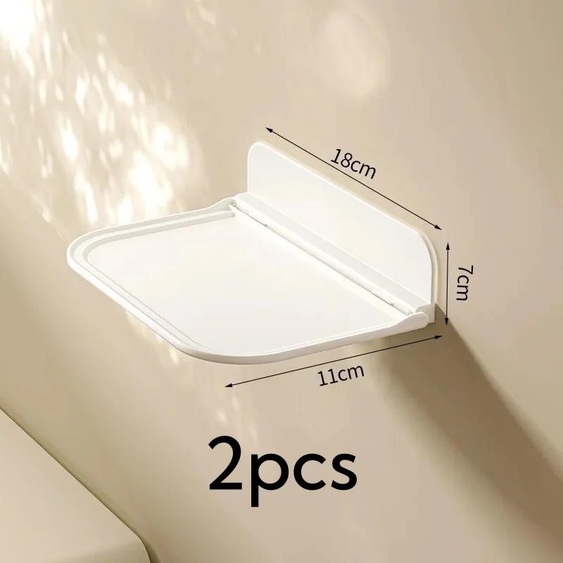 Foldable Multi-purpose Wall Mounted Storage Rack for Storing Clothes Bathroom Storage Wall Mounted Non Perforated Storage Rack