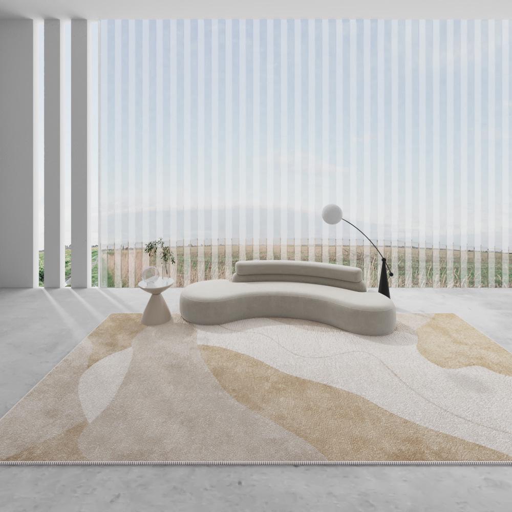 Wabi-Sabi Loop Pile Carpet: Non-Slip Floor Mat for Living Room, Light Luxury Coffee Table, and Bedroom Decor