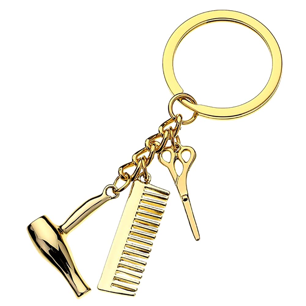 [Rio Grande] Beauty Comb Comb Scissors Hair Dryer Motif Design золотой