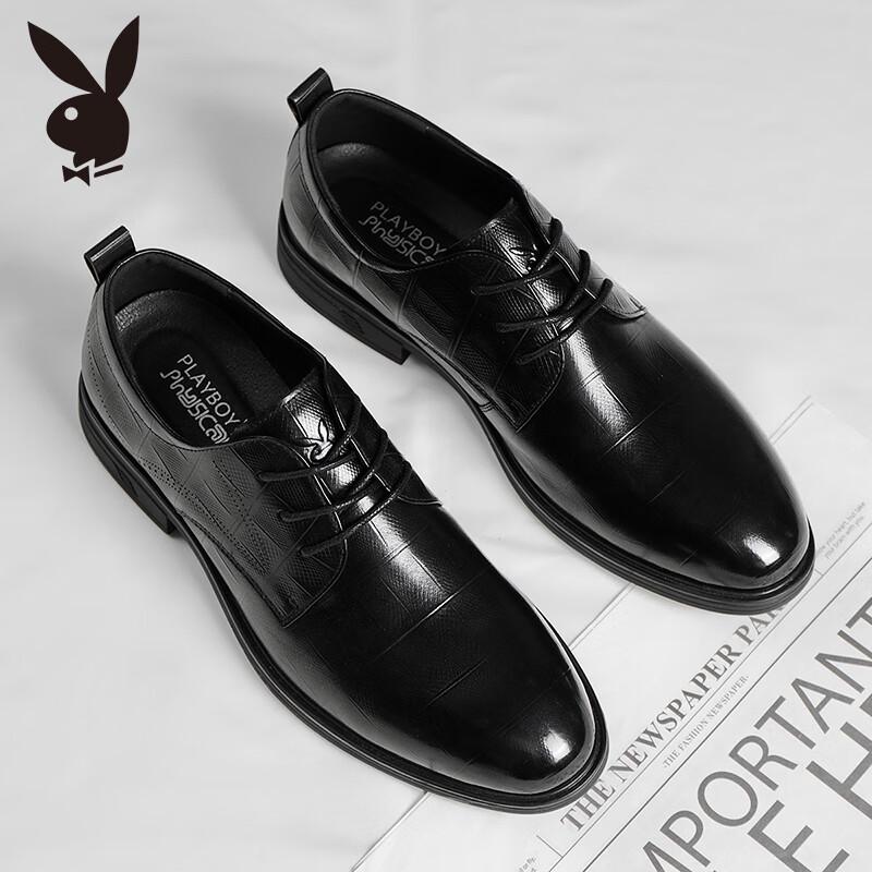 PLAYBOY Men s British Style Business Casual Leather Shoes 40