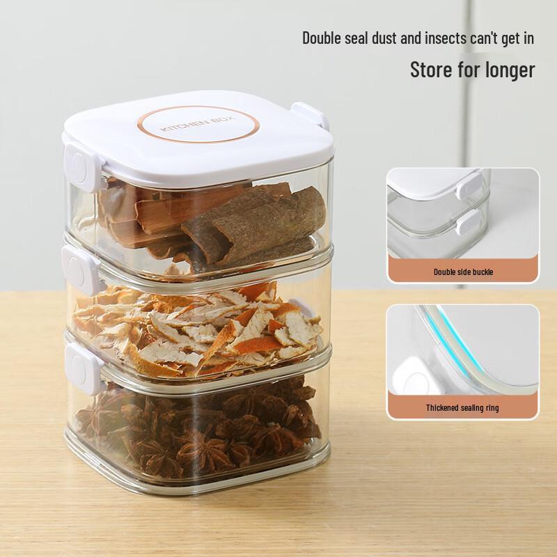 Multi-layer Divided Spice Storage Box
