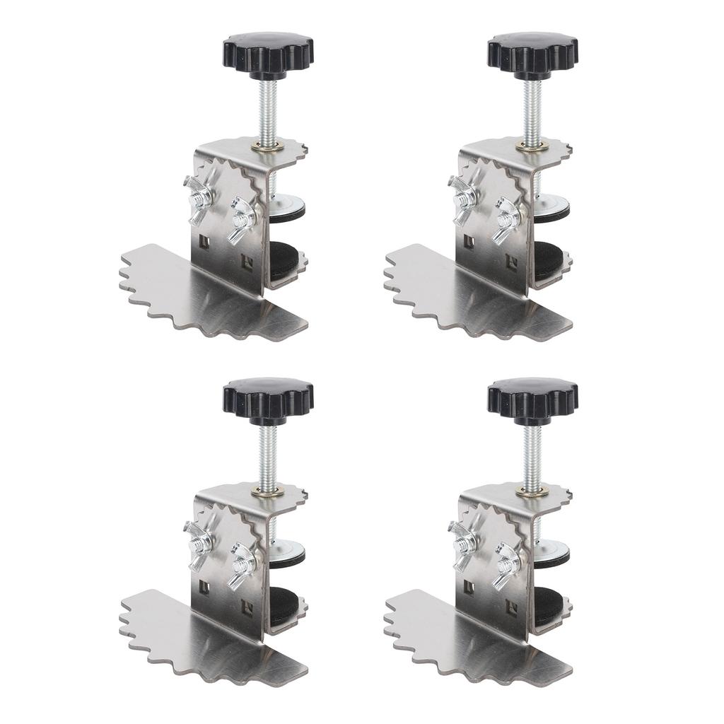 4Pcs Cabinet Door Installation Clamp Stainless Steel Cabinet Door Mounting Jig for Woodworking
