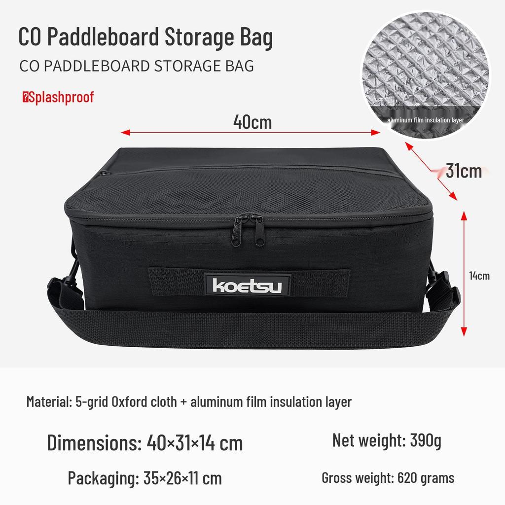 Bolsa de Almacenamiento Aislada para Paddleboard KOETSU con Bolsa de Hielo y Hebilla Giratoria